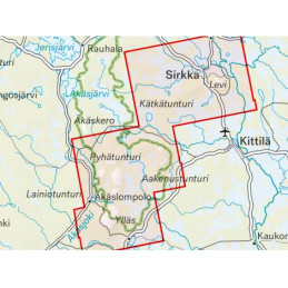 Calazo map of Levi Ylläs 1: hiking areas