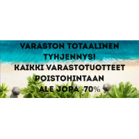 VARASTON TYHJENNYS, ALE JOPA -70%